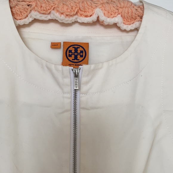 Authentic Tory Burch White Pocket Dress Size 10 - Picture 6 of 10